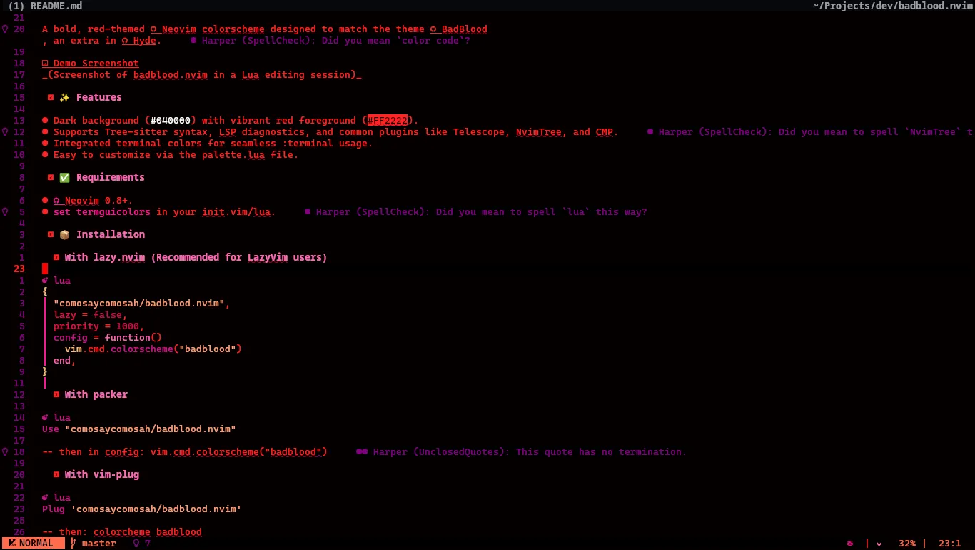 Devlog: badblood.nvim